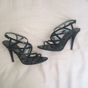 GUESS Black Strappy Heels